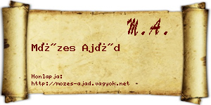 Mózes Ajád névjegykártya